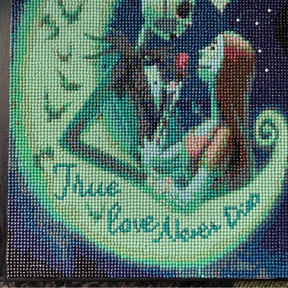 NWT! Jack and Sally- Love Never Dies Diamond Art on Canvas 11”x 17”x 3/4” - Picture 11 of 14